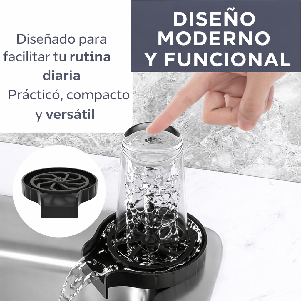 Limpiador de Tazas Automático de Alta Presión — Limpieza Rápida y Sin Esfuerzo