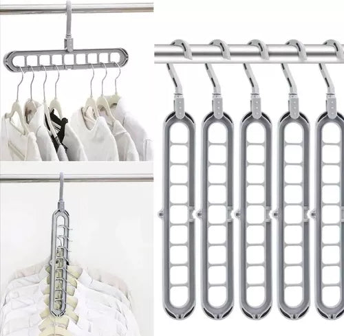 Pack x2 Perchas Multifuncionales Ahorra Espacio – Organiza Hasta 18 Prendas