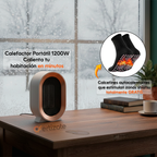 Kit Invierno: Calefactor Cerámico (Blanco/Azul) + Calcetines Térmicos GRATIS
