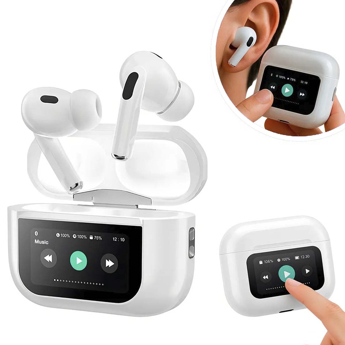 Airpods PRO con pantalla y Cancelación de Ruido